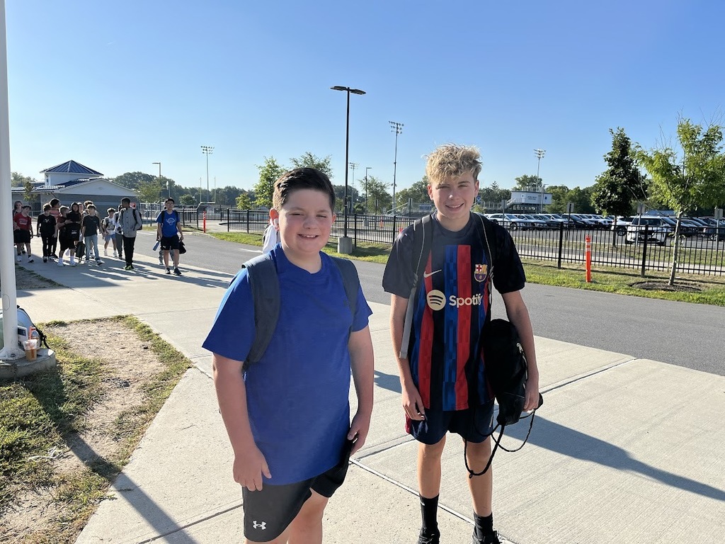 Shaker Middle School Students in class on the first day.