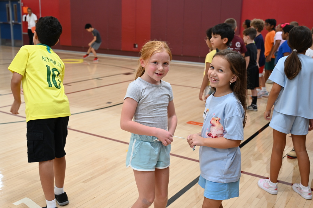 Kids playing in gym class