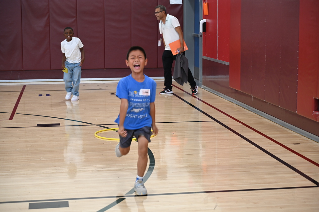 Kids playing in gym class