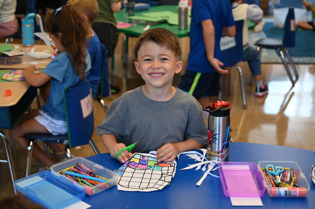Student having fun on first day