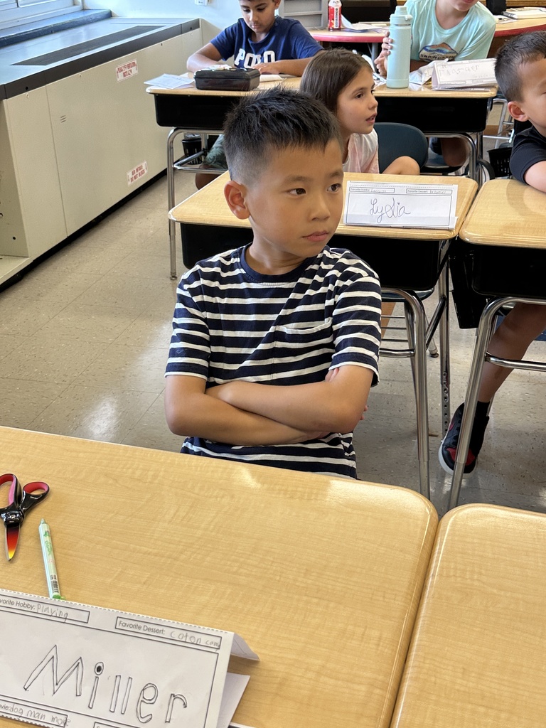 A student looks on from his desk.