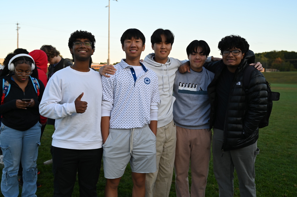 A group of students pose together.