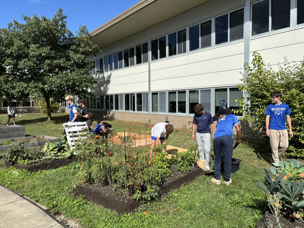 Students in the garden