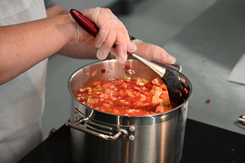 SMS FACS 8th graders making Borsch