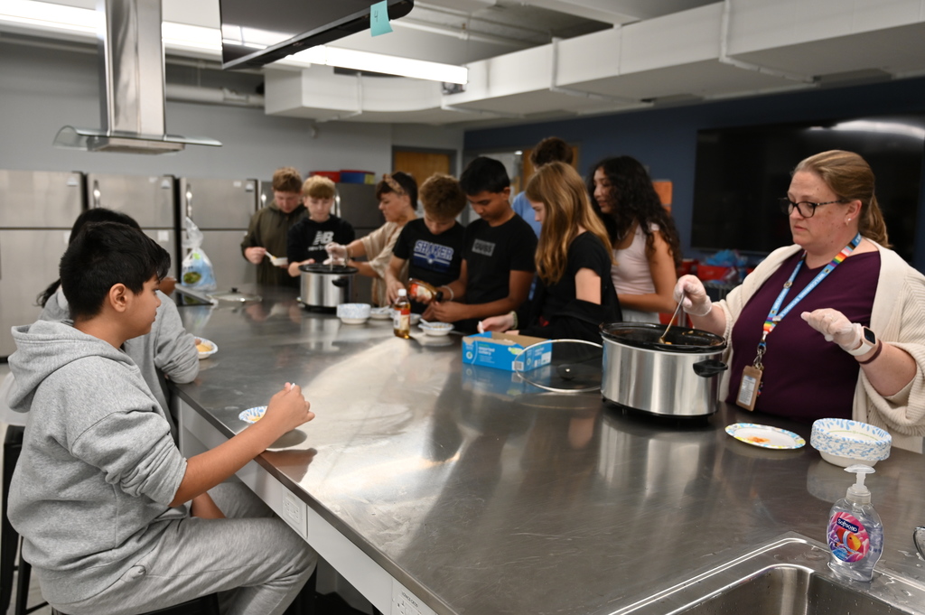 SMS FACS 8th graders enjoying fresh Borsch