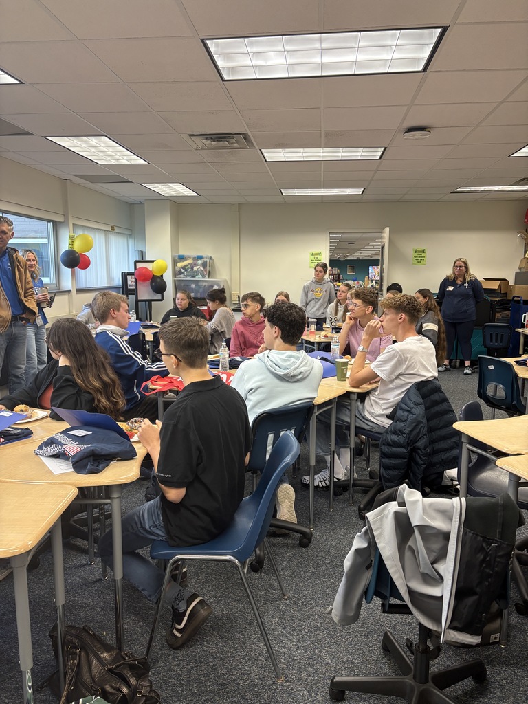 German students meet Mr. Puccioni, Mr. Spofford and Ms. Newidomy