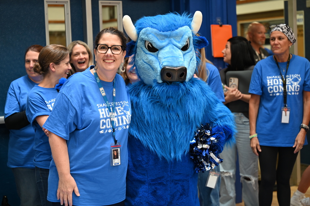 Superintendent Skeals with the Bison