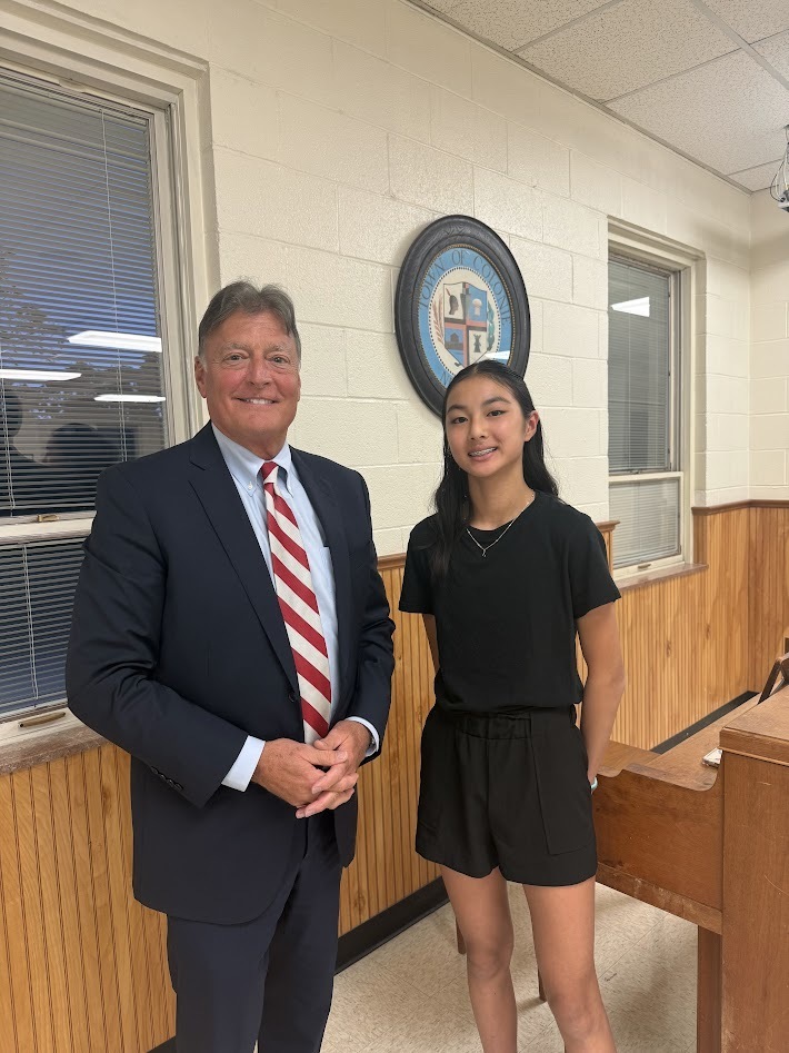 Livia Lu with Town Supervisor