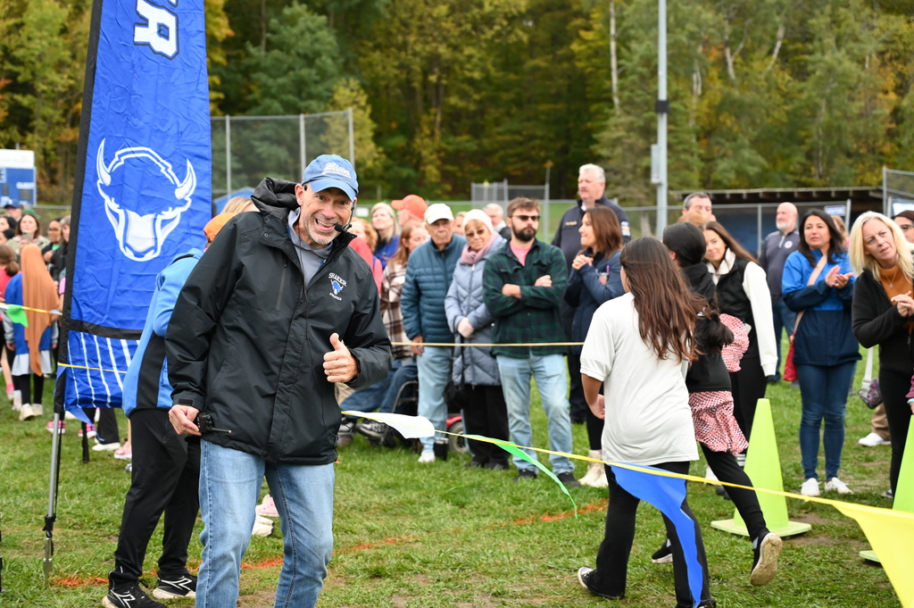 Mr. Austin comes out of retirement to emcee the cross country meet!