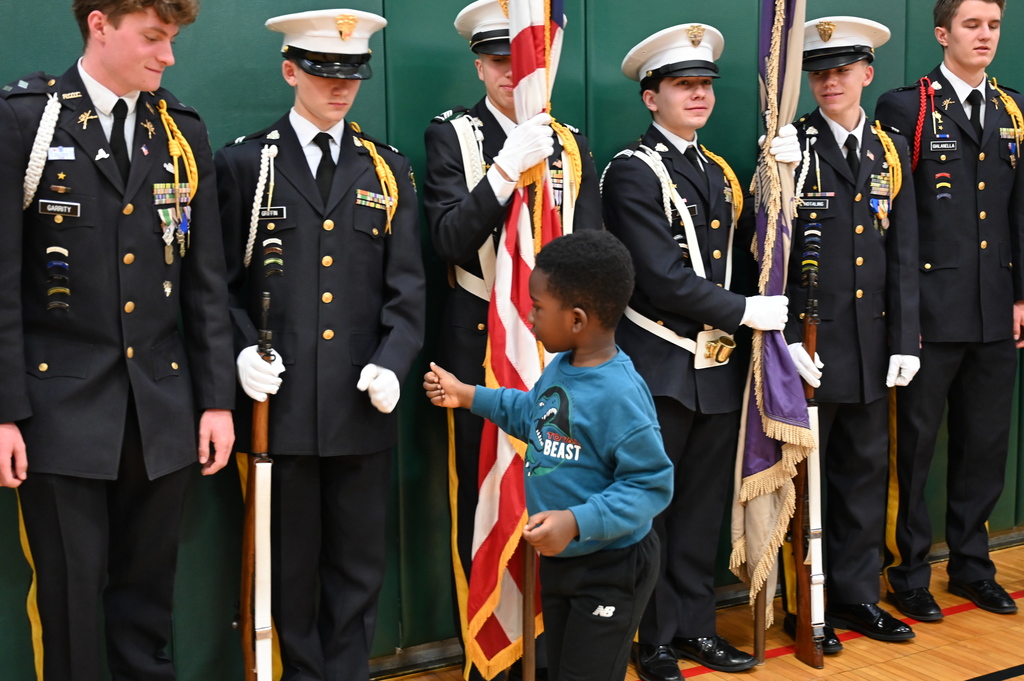 Forts Ferry student fist bumps CBA students