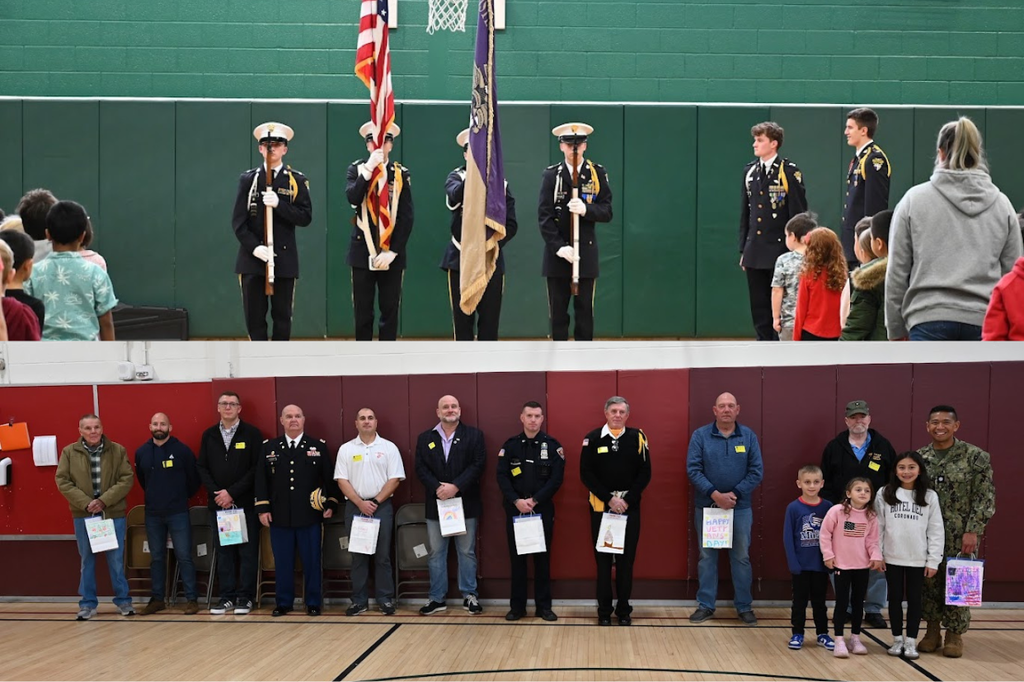 CBA Color Guard and Boght Hills community Veterans and active duty service members
