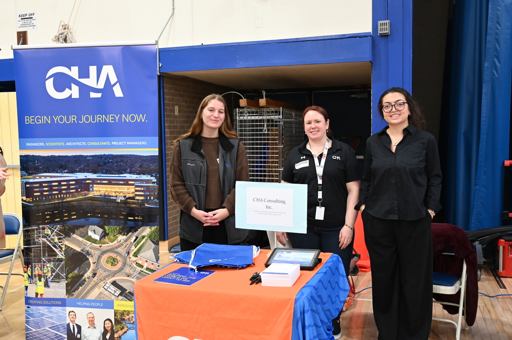 Career day with people talking