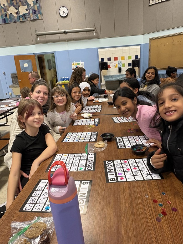 Students and families at Bingo Night