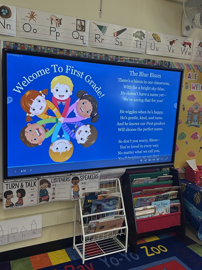 First grade poem to the Bison