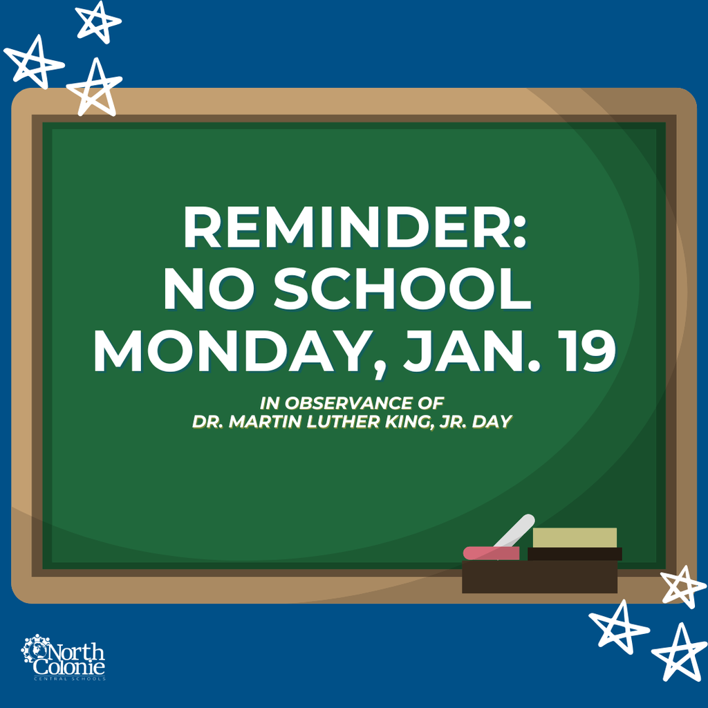 Reminder No School Monday, Jan 19