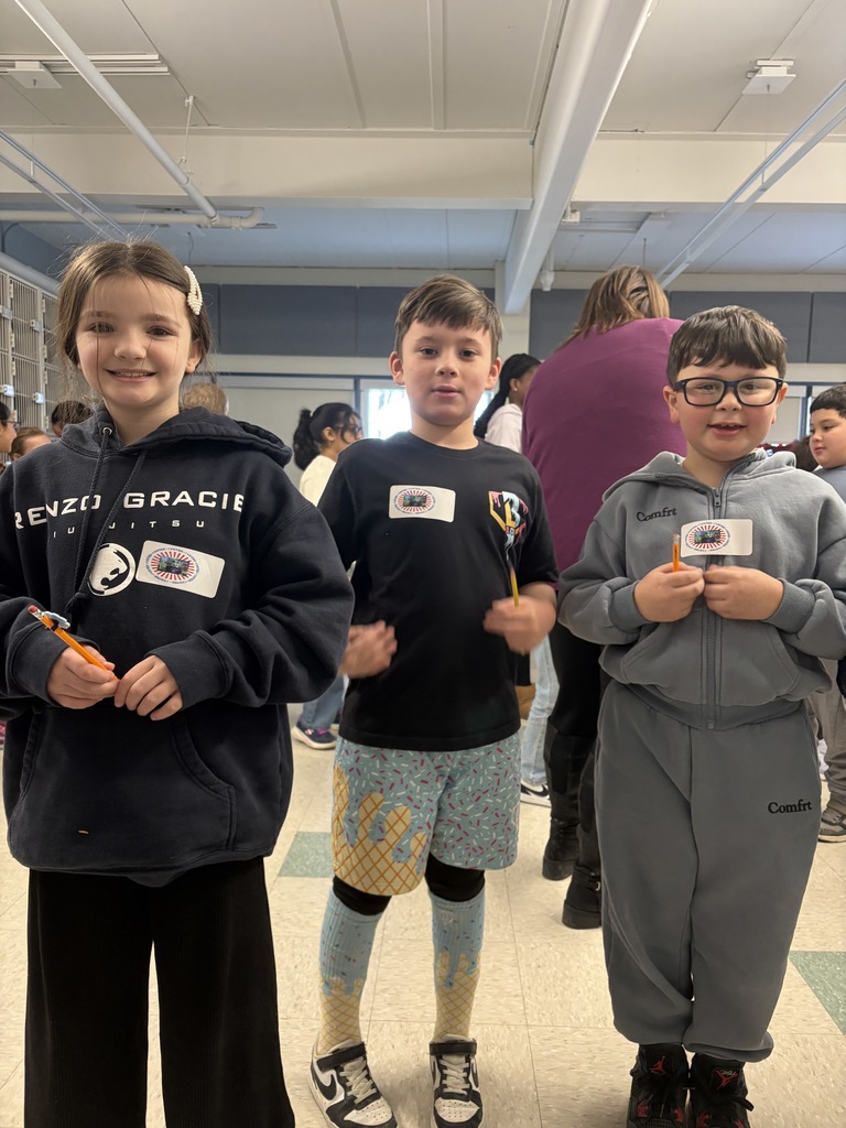 Students with their "I Voted" stickers