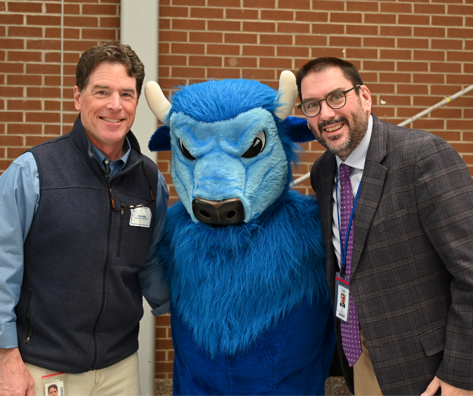 The Bison with Mr. Brian Carey, Asst. Superintendent for Business, and Mr. Eric Phillips, CTE Supervisor