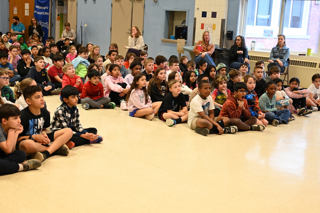 Children watching presentation 
