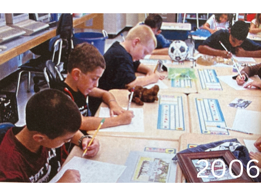 Students doing work in 2006 