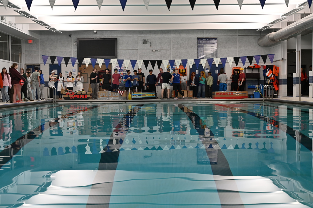 SHS students get ready to race across SHS pool
