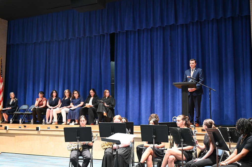 New York State Senator Jacob Ashby gives a quick remark