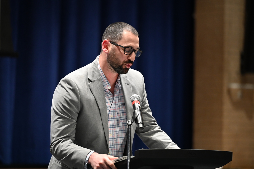 Chris Landers, SHS Class of 2013 gives opening remarks