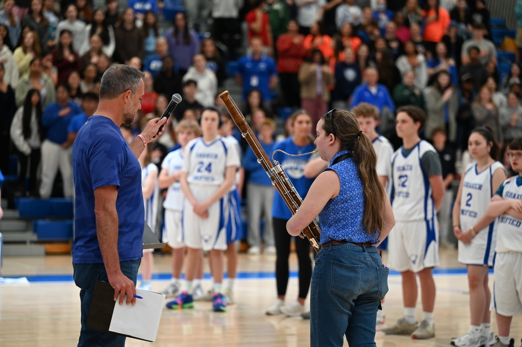 SHS student plays the National Anthem on the bassoon 