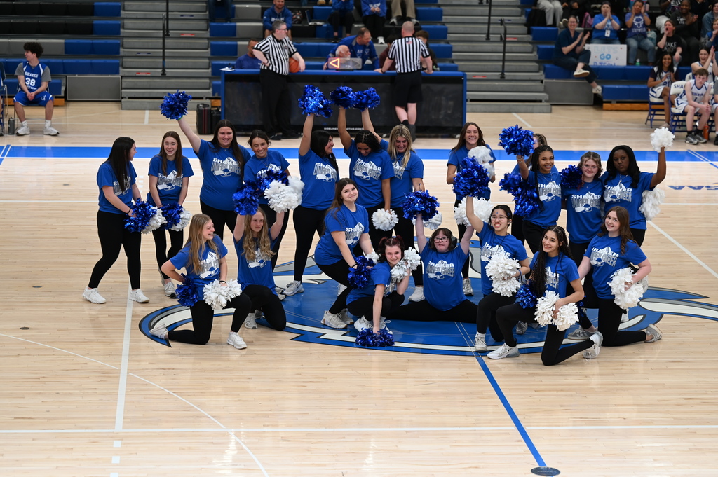 Unified cheer performs at halftime