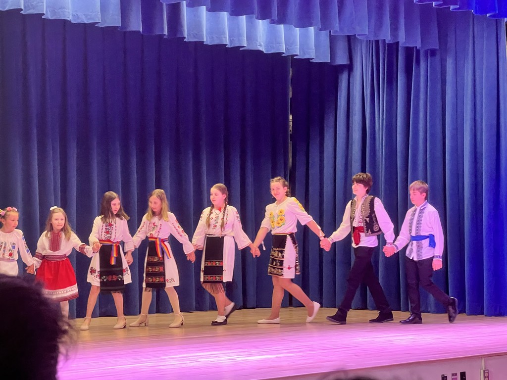 students dancing