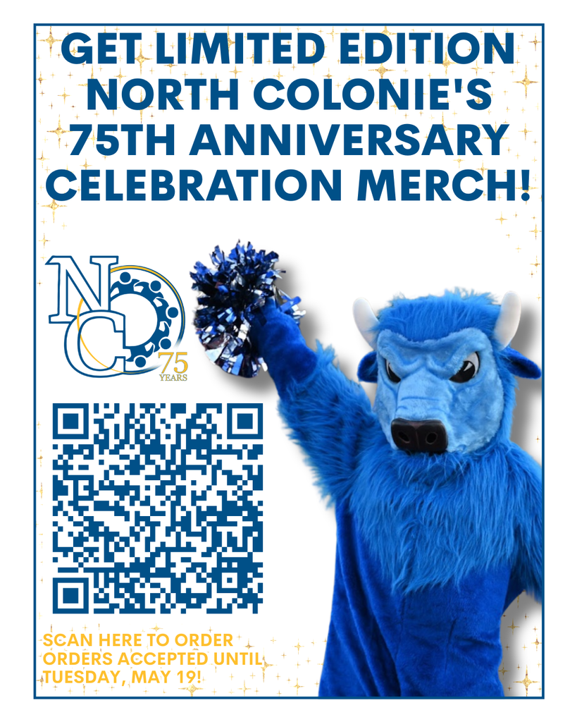 Get limited edition North Colonie's 75th Anniversary Celebration merch!
