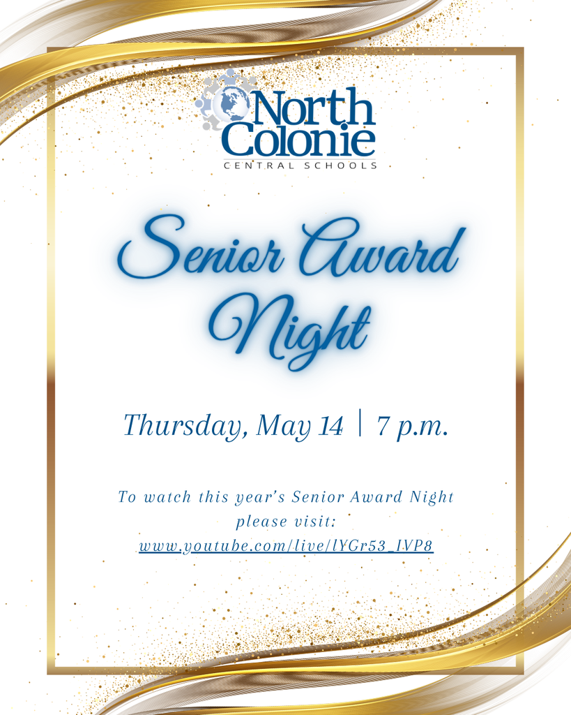 Senior Award Night Thursday, May 14 7 p.m.