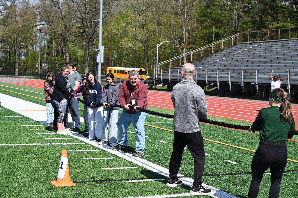 students playing in unified field day