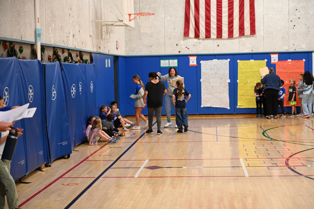 students playing in class