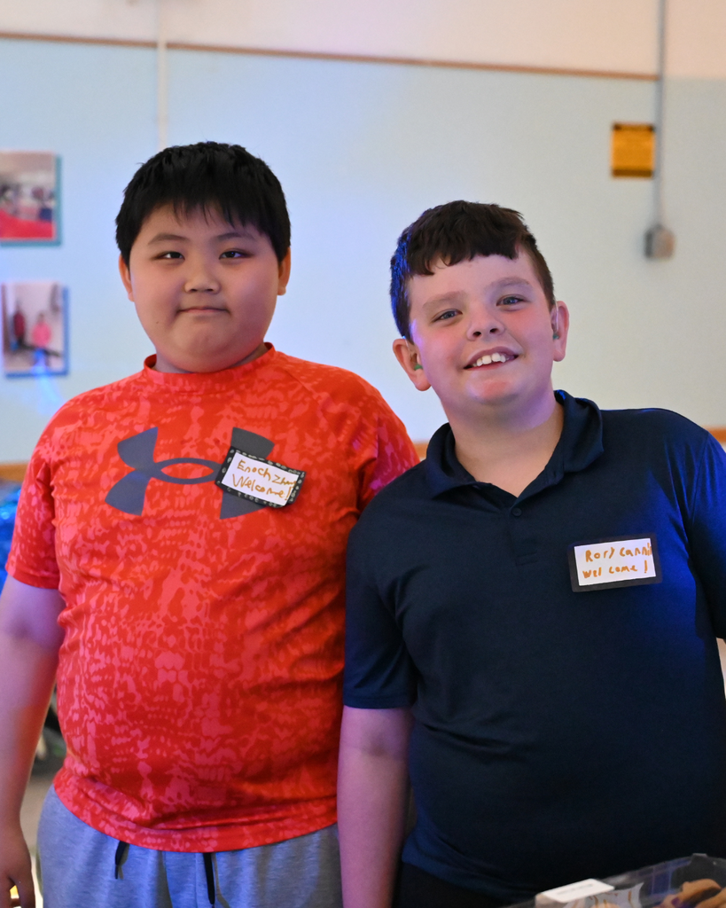 Two Latham Ridge students helping at concessions