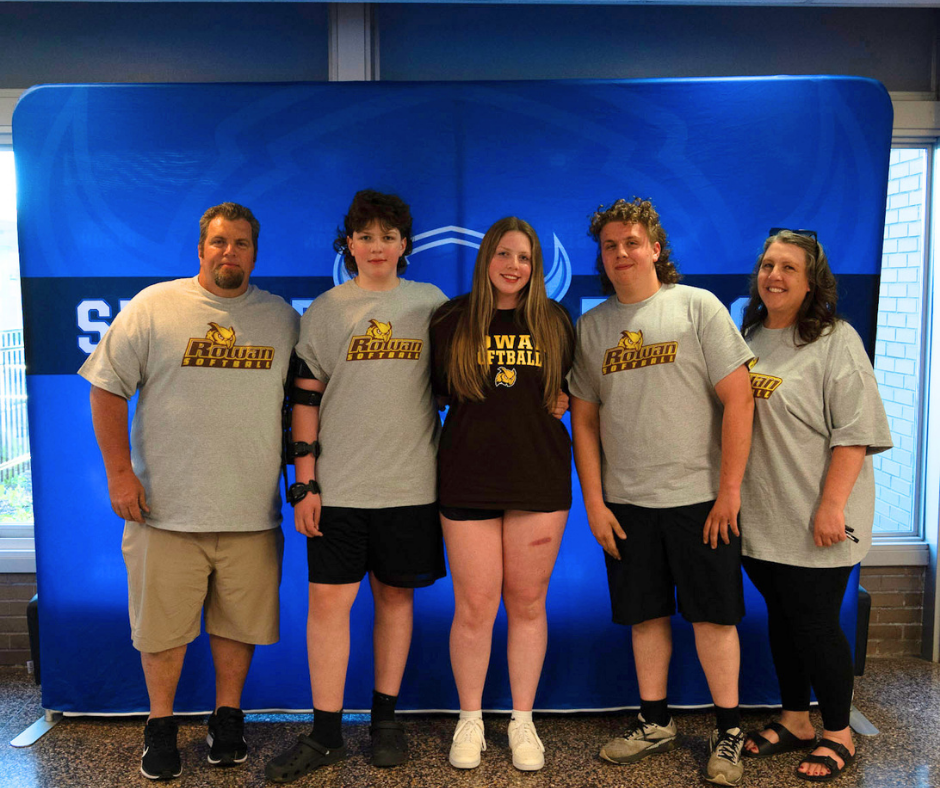 Senior and family