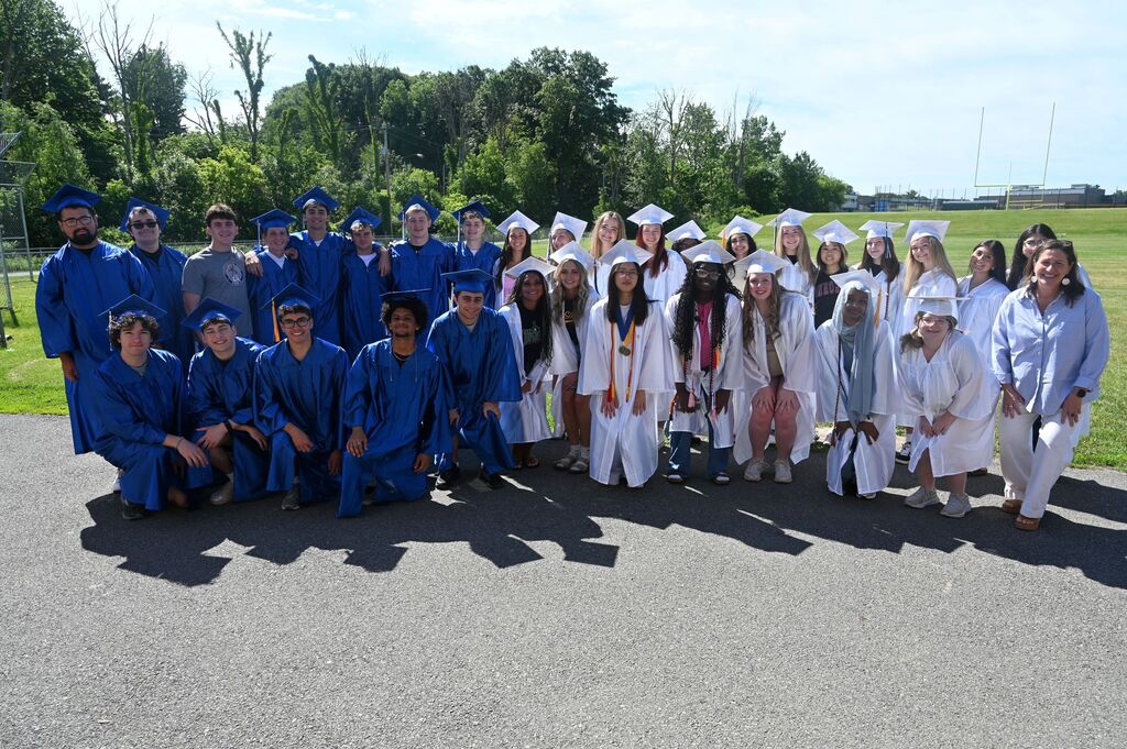 seniors visiting blue creek for senior walk through
