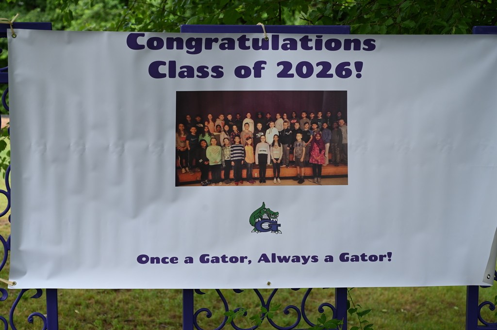 Congratulations sign for class of 2026 with their graduating picture from Southgate in 2021