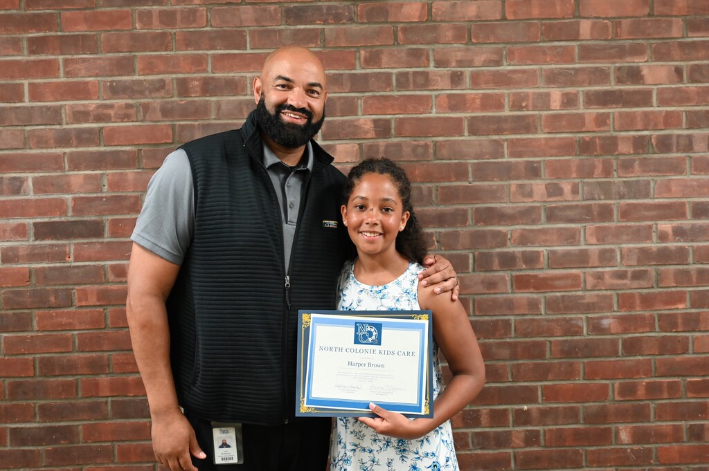 Harper poses with Loudonville Principal Mr. Scott Thompson.