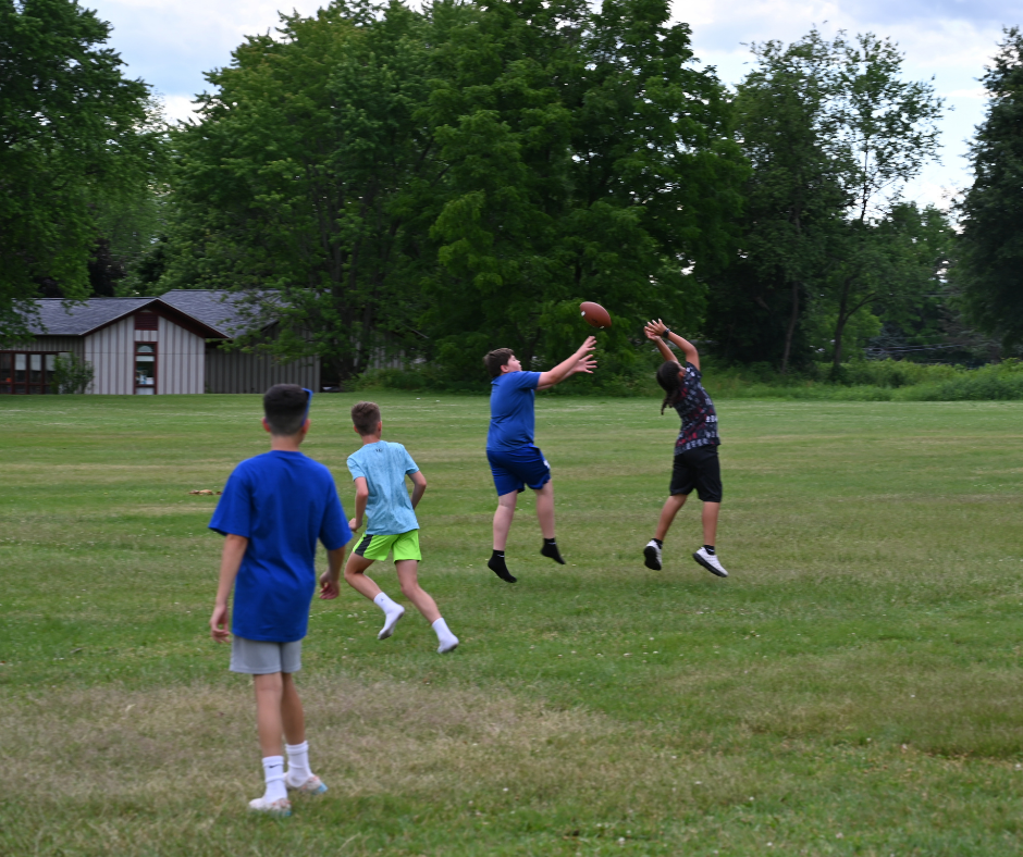 Forts Ferry fifth graders play football
