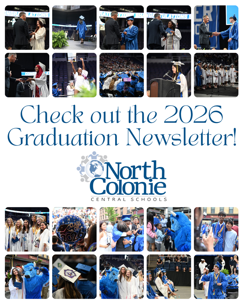 Check out the 2026 Graduation Newsletter through the link in our bio! See the full photo album, social media coverage and find out how you can get the special edition 75th Anniversary calendar with over 300 pictures of North Colonie from the last 75 years.