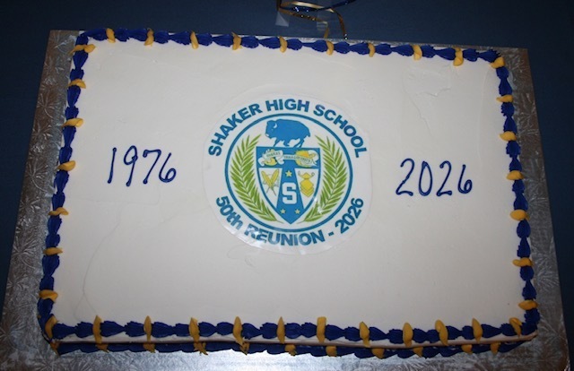 CakeA celebratory cake with special class logo and momento were shared with all that attended along with a video presentation of the class senior pictures then and now, teachers, activities, and memories. 