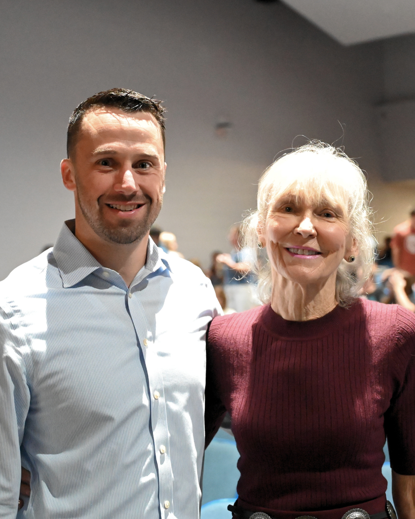 Board of Education President Linda Harrison with Vice President Matt Cannon