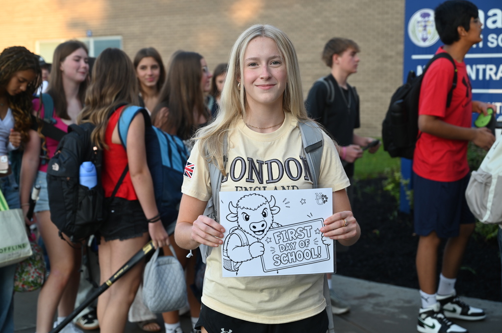 Shaker High student on First Day of School