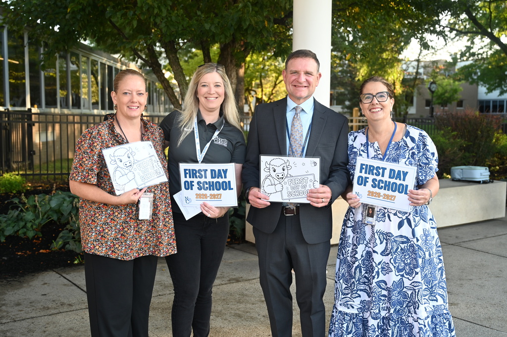 North Colonie Admin on First Day of School