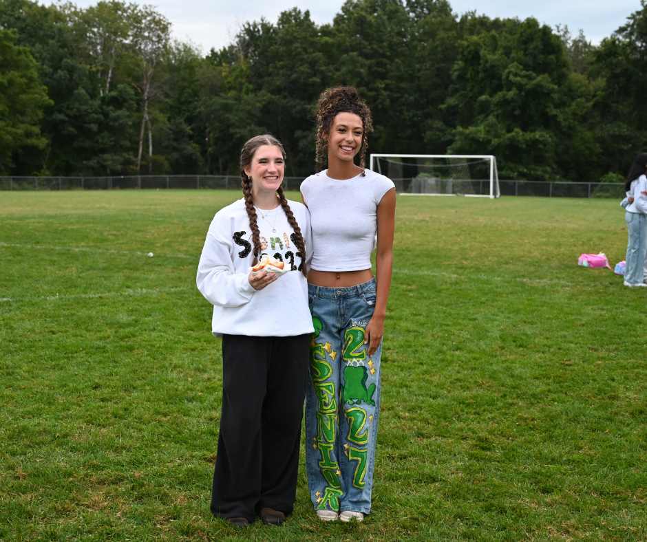 Two seniors smiling