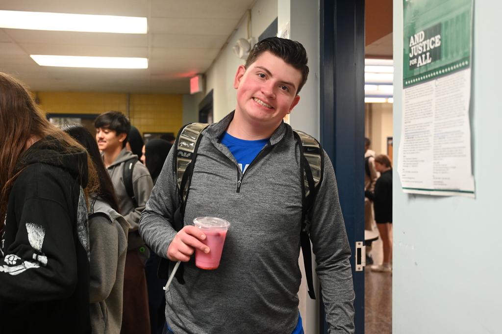 Shaker High student enjoys pink drink