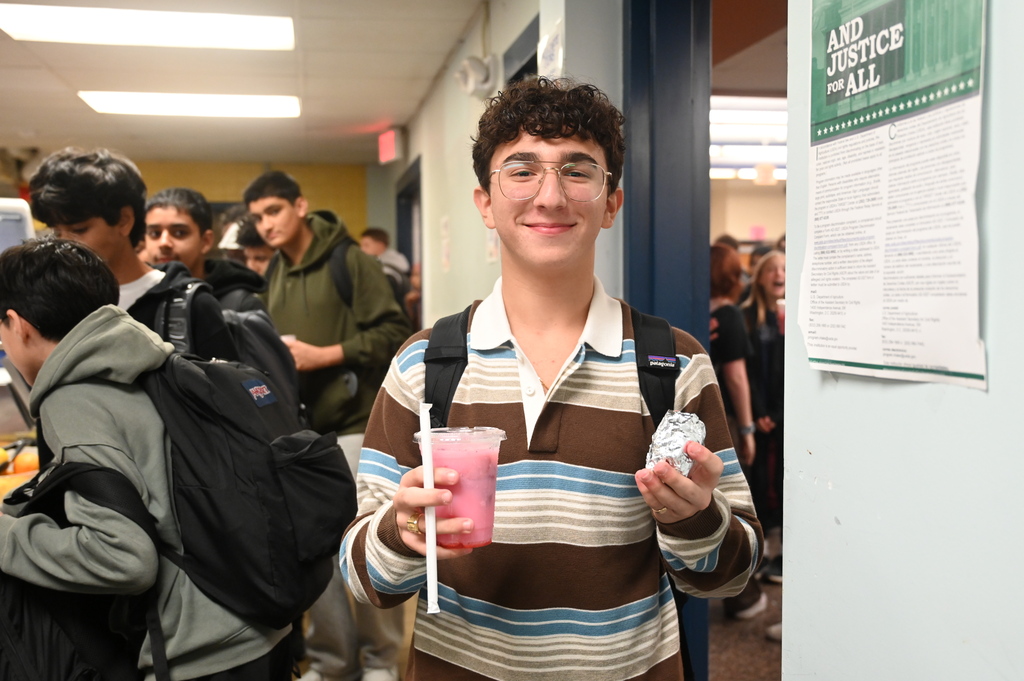 Shaker High student enjoys pink drink