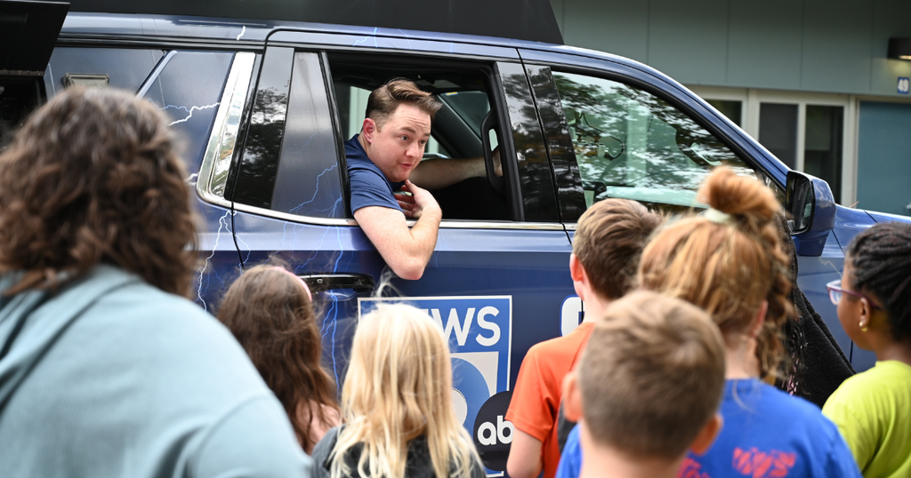 Matt Mackie in the WTEN Storm Tracker Truck