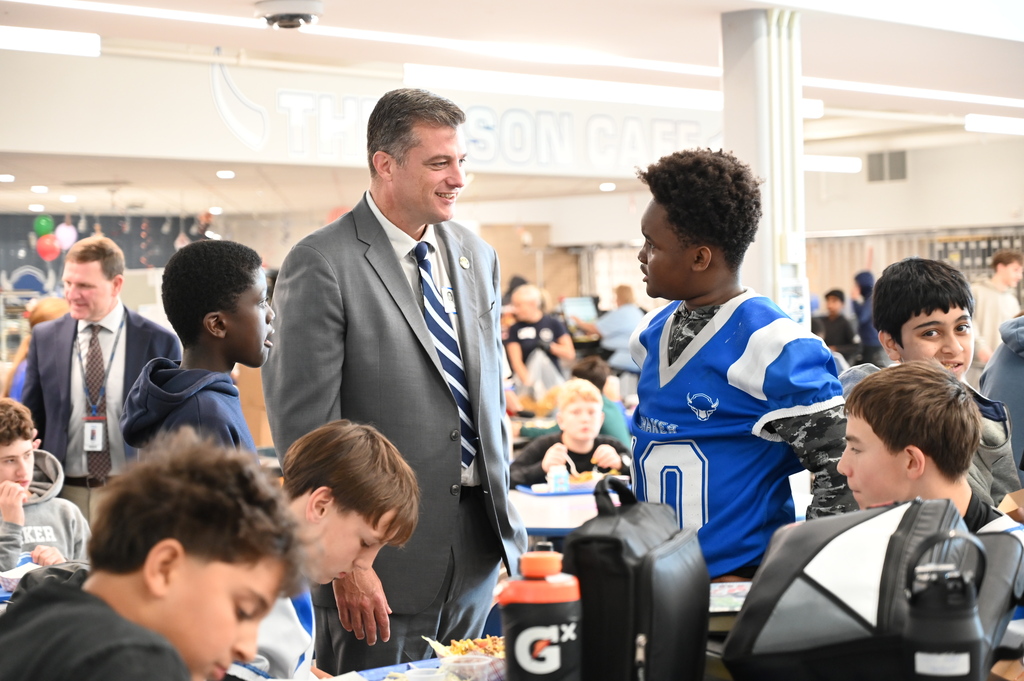 Senator Jake Ashby talks to students