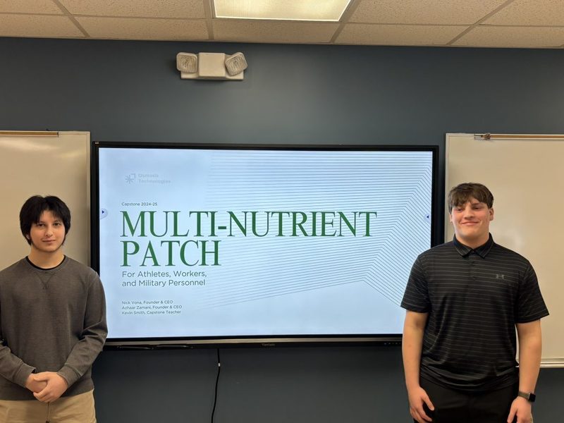 Azhaar Zamani and Nick Vona are state finalists in the Samsung Solve for Tomorrow competition.